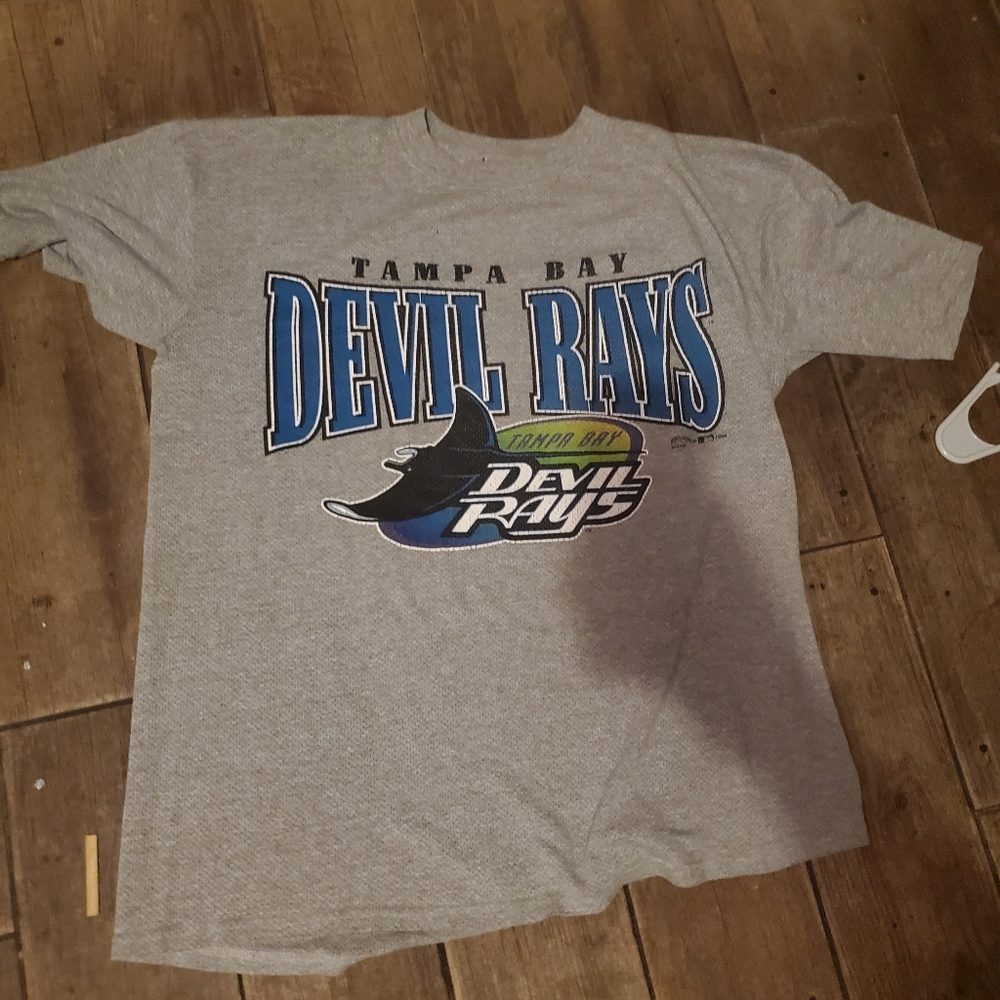 Hank Aaron Original Men’s 98’ Vintage MLB Tampa Bay Devil Rays Gray Jersey Shirt